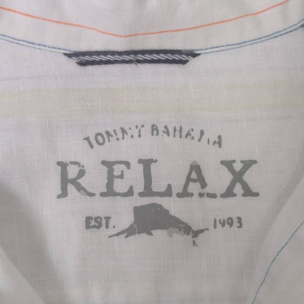 Tommy Bahama Relax Linen Shirt Long Sleeve Casual Button Down Size Medium Relaxe - Picture 6 of 9